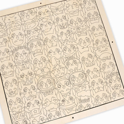 Chinchilla - Wooden Coloring Puzzle