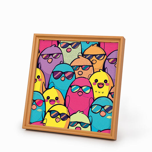 Cool Birds - Wooden Coloring Puzzle