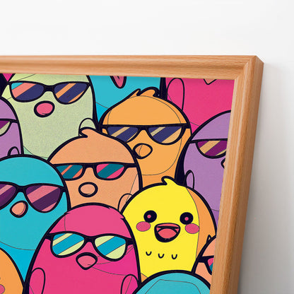 Cool Birds - Wooden Coloring Puzzle