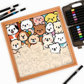 Forest Companions - Wooden Coloring Puzzle