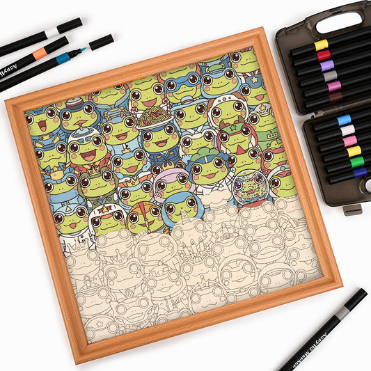 Frog - Wooden Coloring Puzzle