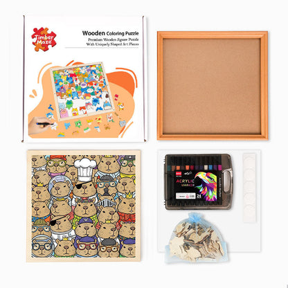 Hamster - Wooden Coloring Puzzle