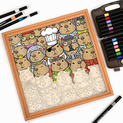 Hamster - Wooden Coloring Puzzle