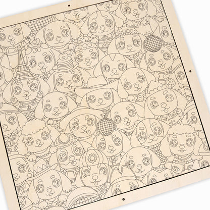 puppy - Wooden Coloring Puzzle