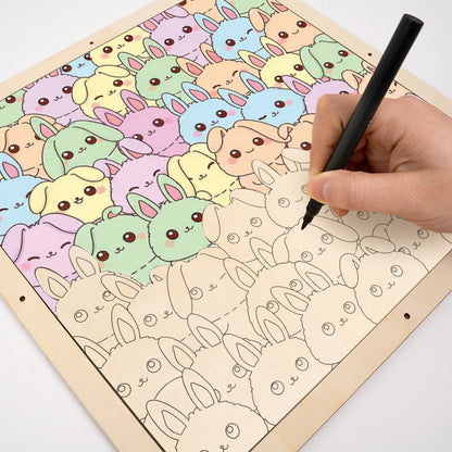 rabbit - Wooden Coloring Puzzle