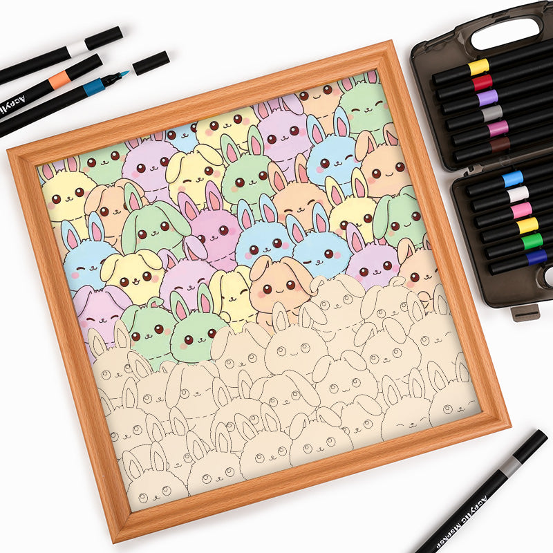 rabbit - Wooden Coloring Puzzle