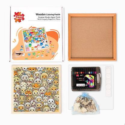 sheep - Wooden Coloring Puzzle