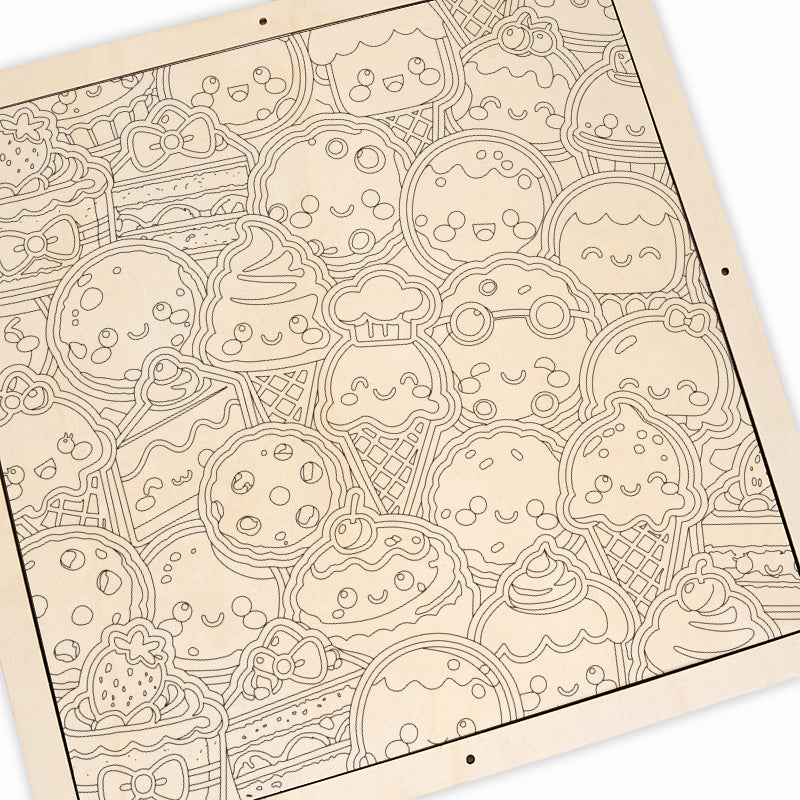 Sweet Treats - Wooden Coloring Puzzle