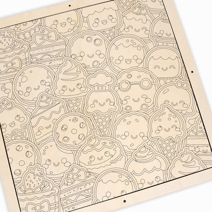 Sweet Treats - Wooden Coloring Puzzle