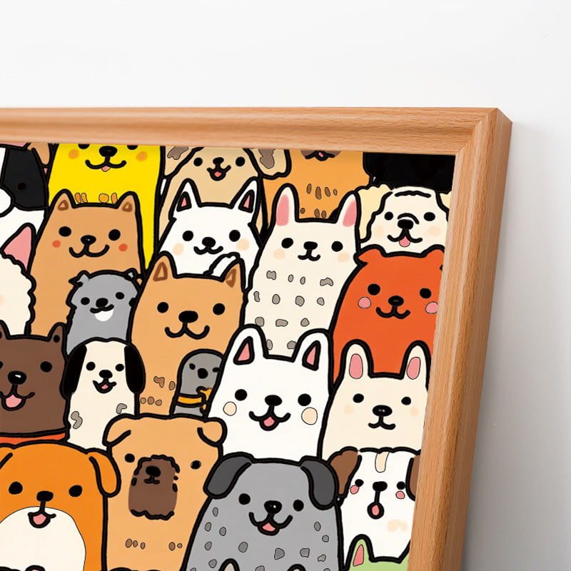 Line Art Puppy - Wooden Coloring Puzzle