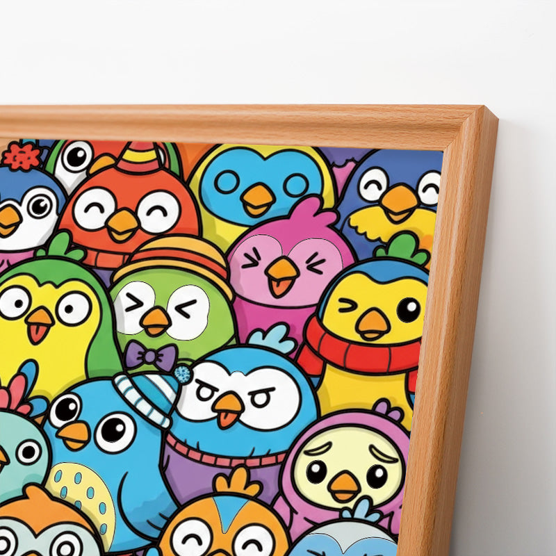 Little Birds - Wooden Coloring Puzzle