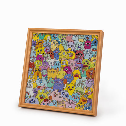 Little Monster - Wooden Coloring Puzzle
