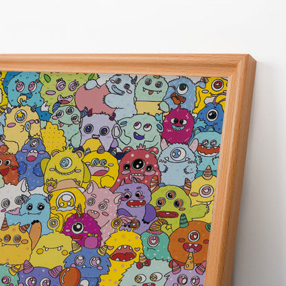 Little Monster - Wooden Coloring Puzzle