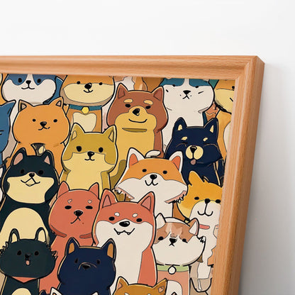 Shiba Inu - Wooden Coloring Puzzle