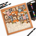 Cute Little Animals - Wooden Coloring Puzzle