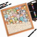 Whimsical Animals - Wooden Coloring Puzzle