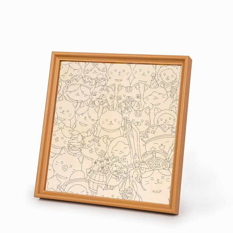 Magic Kittens - Wooden Coloring Puzzle