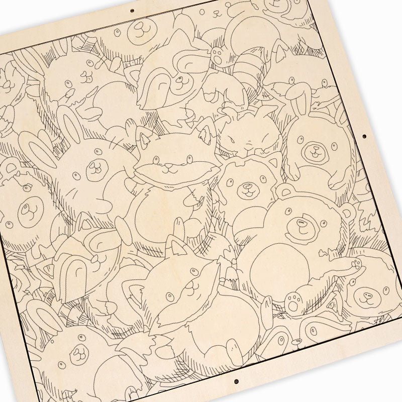 Forest Friends - Wooden Coloring Puzzle