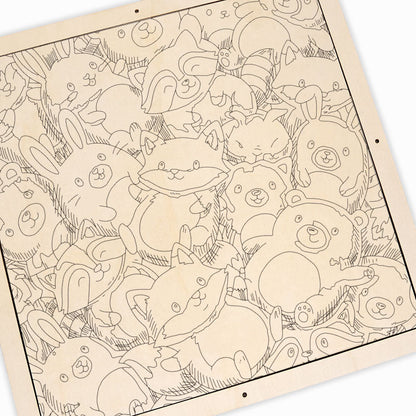 Forest Friends - Wooden Coloring Puzzle