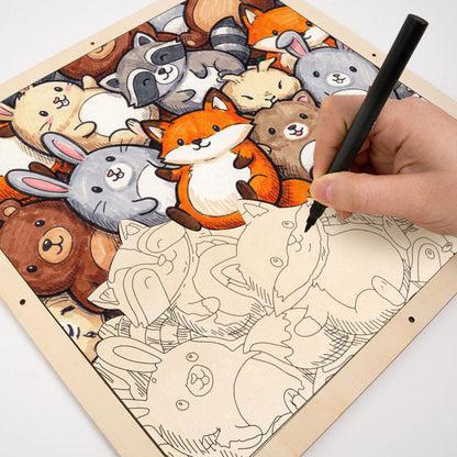 Forest Friends - Wooden Coloring Puzzle