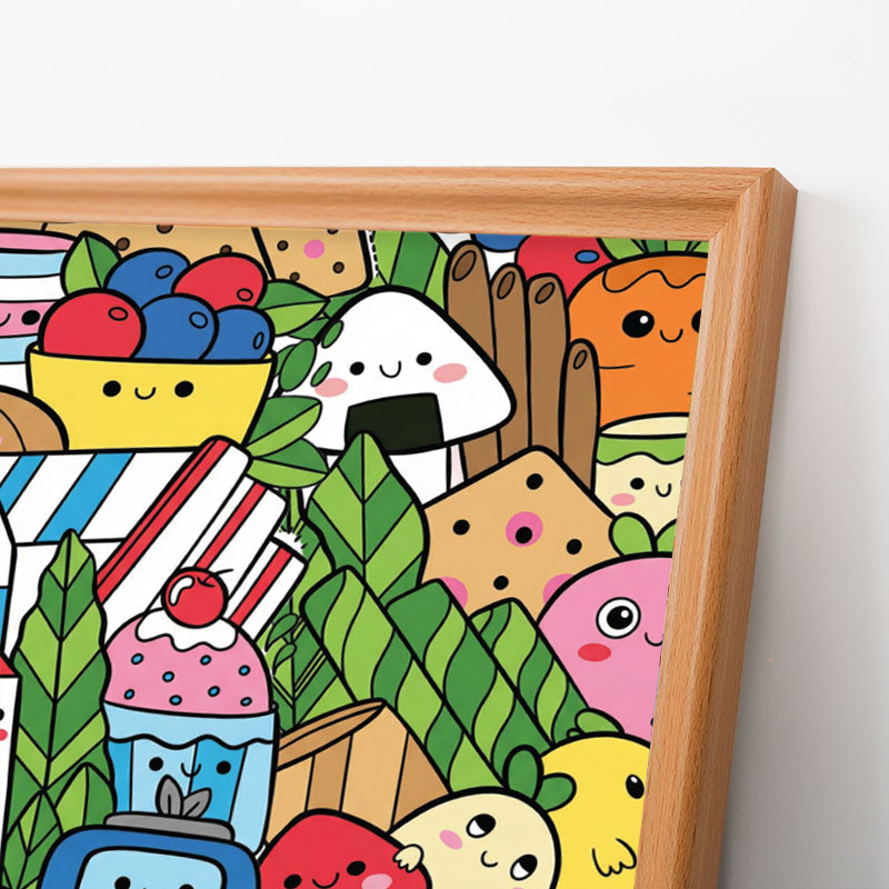 Food Friends - Wooden Coloring Puzzle