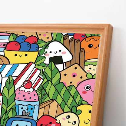 Food Friends - Wooden Coloring Puzzle