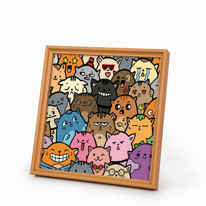 Weird but Cute - Wooden Coloring Puzzle