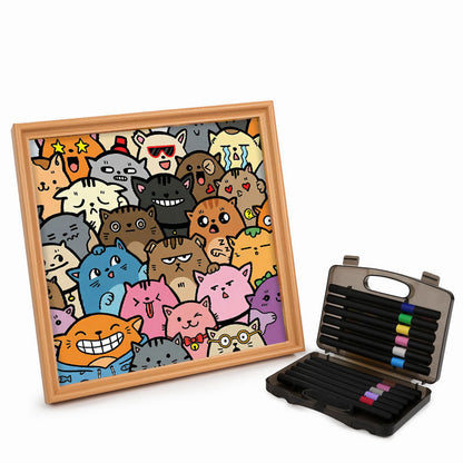 Weird but Cute - Wooden Coloring Puzzle