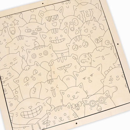 Weird but Cute - Wooden Coloring Puzzle