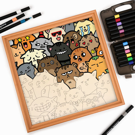 Weird but Cute - Wooden Coloring Puzzle