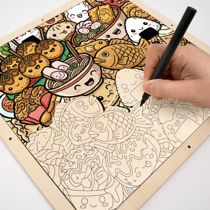 Happy Bites - Wooden Coloring Puzzle