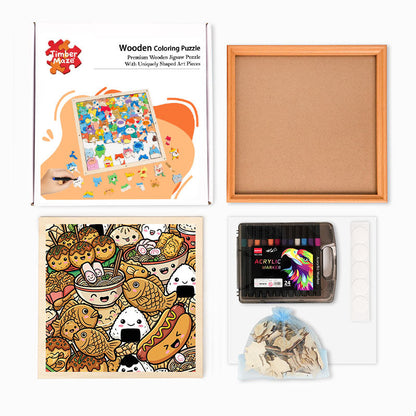 Happy Bites - Wooden Coloring Puzzle