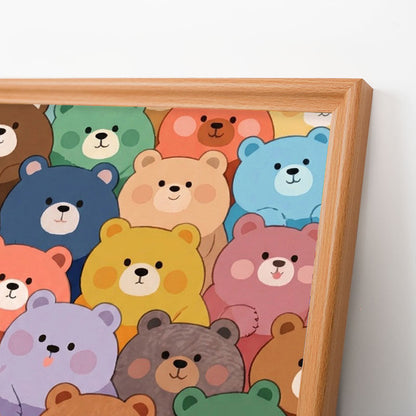 Cute Bears - Wooden Coloring Puzzle