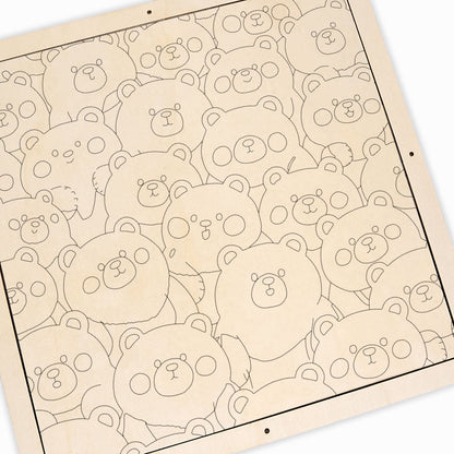 Cute Bears - Wooden Coloring Puzzle