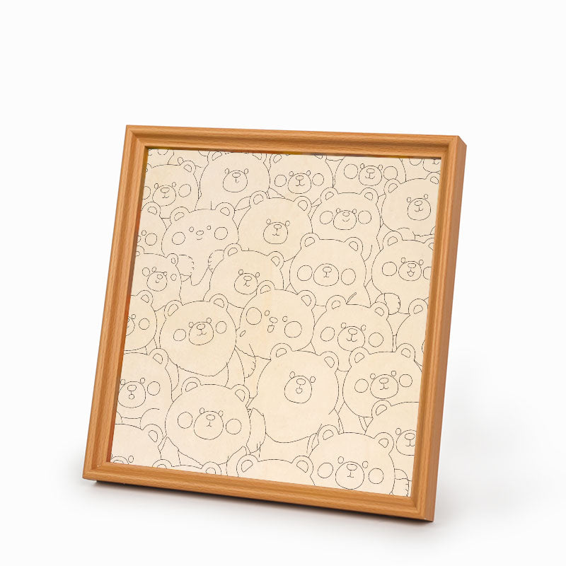 Cute Bears - Wooden Coloring Puzzle