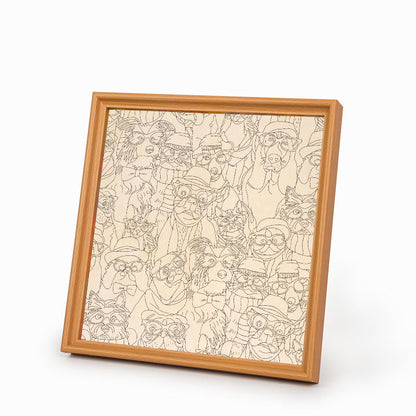 Dogs with Glasses - Wooden Coloring Puzzle