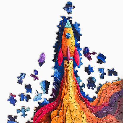 Space Rocket - Wooden Jigsaw Puzzle