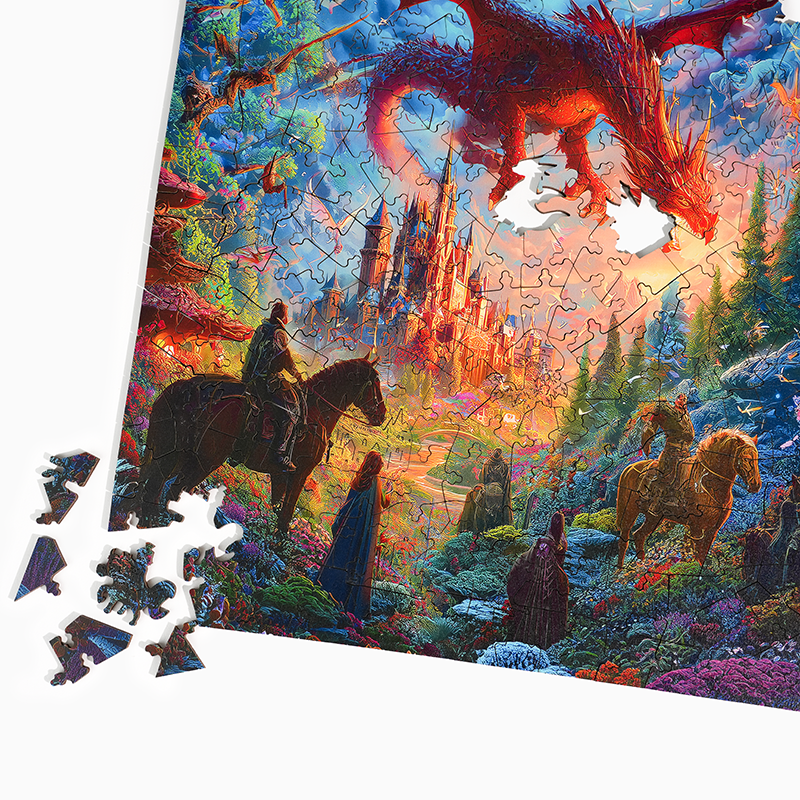 Celestial Dragon - Wooden Jigsaw Puzzle