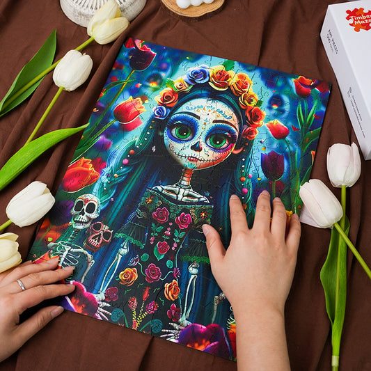 Day of the Dead Girl - Wooden Jigsaw Puzzle