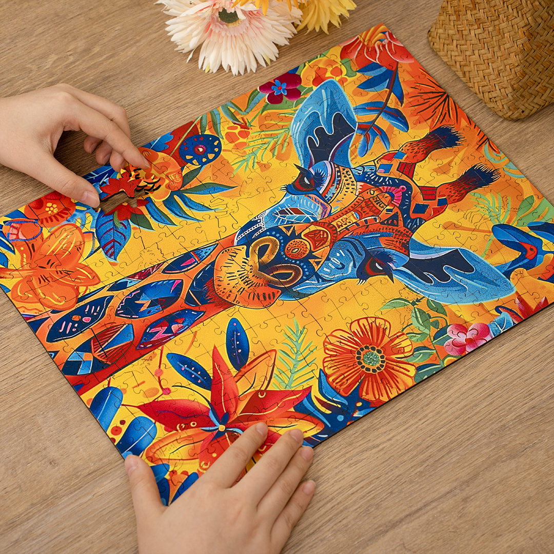 Giraffe Mosaic - Wooden Jigsaw Puzzle