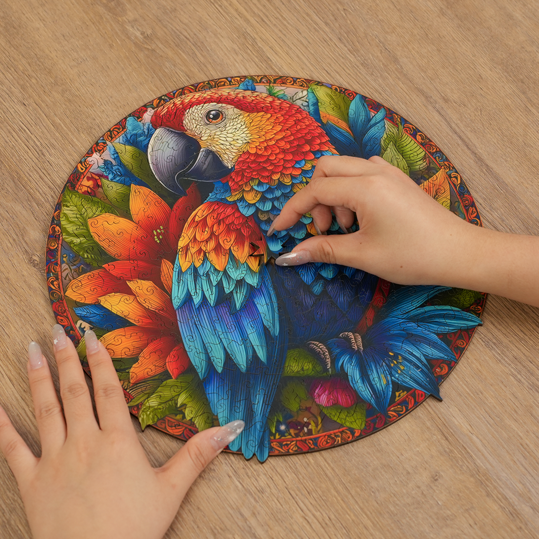 Birds of Bloom - Wooden Jigsaw Puzzle