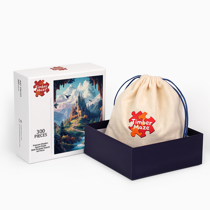 The Castle of Clouds - Wooden Jigsaw Puzzle