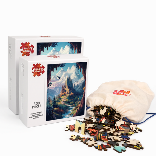 The Castle of Clouds - Wooden Jigsaw Puzzle