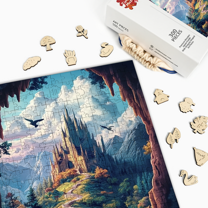 The Castle of Clouds - Wooden Jigsaw Puzzle