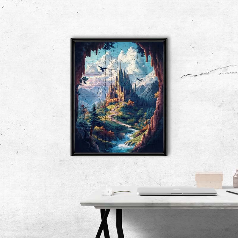 The Castle of Clouds - Wooden Jigsaw Puzzle