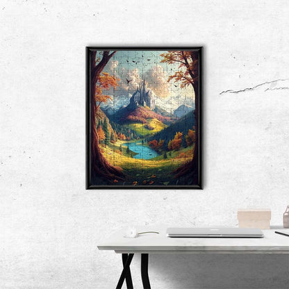 The Castle of the Mountains - Wooden Jigsaw Puzzle