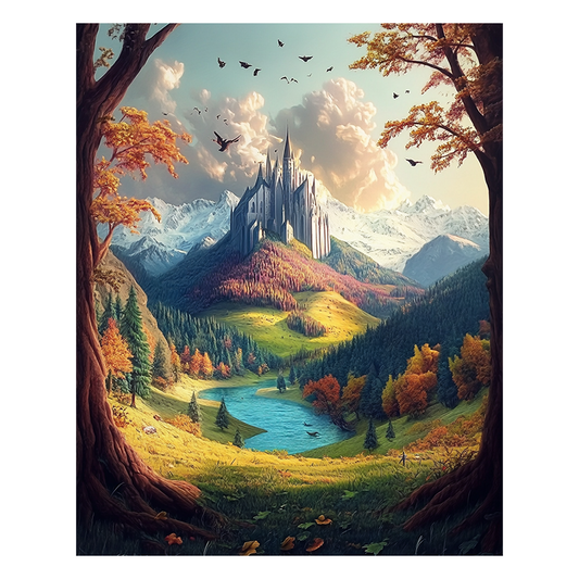 The Castle of the Mountains - Wooden Jigsaw Puzzle
