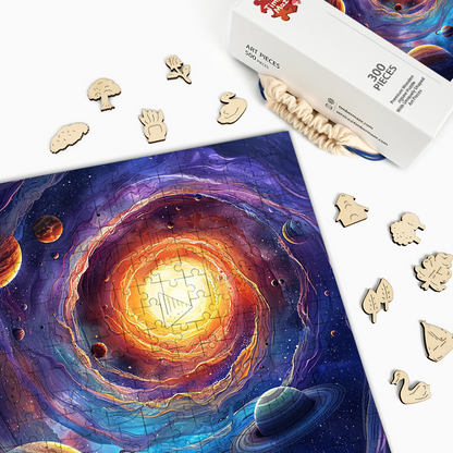 Cosmic Vortex - Wooden Jigsaw Puzzle