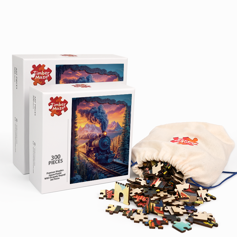 Through Time and Space - Wooden Jigsaw Puzzle