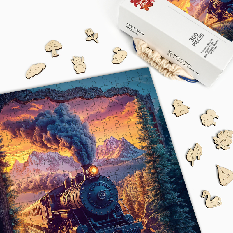 Through Time and Space - Wooden Jigsaw Puzzle